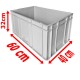Bac de stockage Industriel C6 Gris 60X40X32cm ELSOPLAST