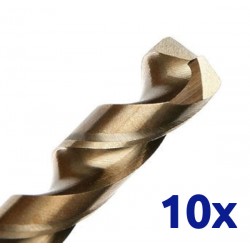 Pack de 10 Mèches au cobalt spécial INOX 4.5mm