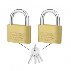 Pack de 2 Cadenas en laiton 40mm même clés WADFOW WPDT442