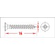 Pack de 500 vis agglo jaunes 3x16