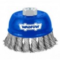 Brosse métallique torsadée 75mm pour meule à disques WADFOW WCE2401