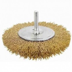 Brosse métallique en disque 100mm pour perceuse WADFOW