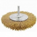 Brosse métallique en disque 100mm pour perceuse WADFOW