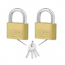 Pack de 2 Cadenas en laiton 20mm même clés WADFOW WPDT422