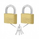 Pack de 2 Cadenas en laiton 20mm même clés WADFOW WPDT422
