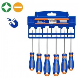Jeu de 6 tournevis magnétisés à manche TPR WADFOW