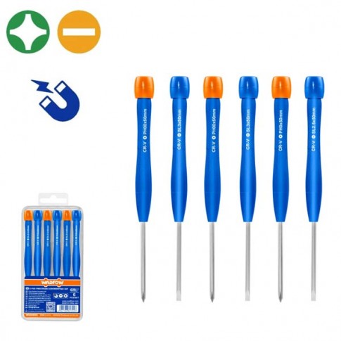 Jeu de 6 tournevis de précision WADFOW WSS2B06