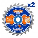 Jeu de 2 Disques pour scies 140mm pour bois WADFOW