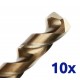 Pack de 10 Mèches au cobalt spécial INOX 3.5mm