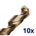 Pack de 10 Mèches au cobalt spécial INOX 3.5mm