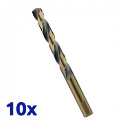 Pack de 10 Mèches métaux et inox HSS-G GOLD 2.5mm ECEF