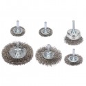 Jeu de 5 Brosses en INOX pour perceuses YATO