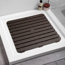 Caillebotis de douche Marron foncé 55x55cm