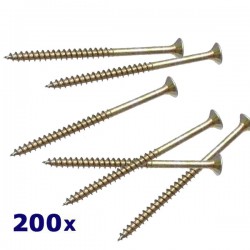 Pack de 200 vis parker à bois jaune 6x80
