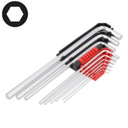 Jeu de 9 clés mâles longues HEX 1.5-10mm YATO
