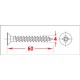 Pack de 200 vis parker à bois argent 4x60