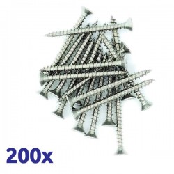 Pack de 200 vis parker à bois argent 4x60