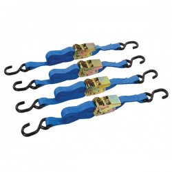 Kit de 4 Sangles à cliquet pour bagages 25mm x 4.5M ADEGSO