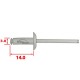 Boîte 1000 rivets Aluminium 3.0x14