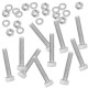 Pack de 10 boulons galvanisés M6x50 avec rondelles et écrous