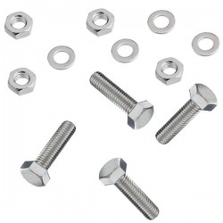 Pack de 4 boulons galvanisés M12x50 avec rondelles et écrous