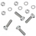 Pack de 4 boulons galvanisés M12x50 avec rondelles et écrous