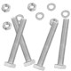 Pack de 4 boulons galvanisés M12x100 avec rondelles et écrous