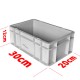 Bac de stockage Industriel C1 Gris 30X20X12cm ELSOPLAST