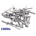 Boîte 1000 rivets Aluminium 3.8x12