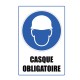 Pictogramme Plaque CASQUE OBLIGATOIRE 400x300mm
