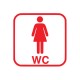 Pictogramme Plaque WC FEMMES 150x150mm