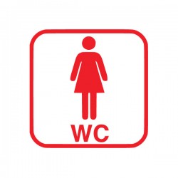 Pictogramme Plaque WC FEMMES 150x150mm