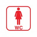 Pictogramme Plaque WC FEMMES 150x150mm