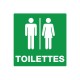 Pictogramme Plaque WC TOILETTES 200x200mm