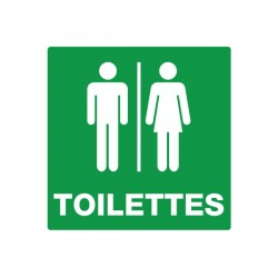 Pictogramme Plaque WC TOILETTES 200x200mm