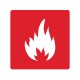 Pictogramme Plaque INFLAMMABLE 150x150mm