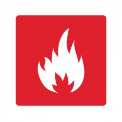 Pictogramme Plaque INFLAMMABLE 150x150mm