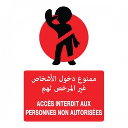 Pictogramme Plaque INTERDIT ACCES 200x300mm
