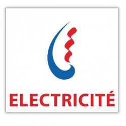 Pictogramme Plaque STEG Electricité 200x200mm