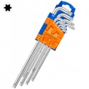 Jeu de 9 clés mâles extra longues TORX WADFOW WHK3292