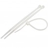 Pack 100 Attaches Serre-câble blanc 2.5/150mm SGS