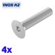 Pack de 10 vis à tête creuse HEX fraisée M6x30 en INOX TOROZER