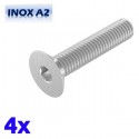 Pack de 4 vis à tête creuse HEX fraisée M8x30 en INOX TOROZER