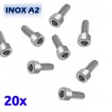 Pack de 20 vis à tête creuse HEX M5x10 en INOX TOROZER