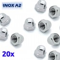 Pack de 20 écrous borgnes M6 en INOX A2 TOROZER