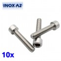 Pack de 10 vis à tête creuse HEX fraisée M6x30 en INOX TOROZER