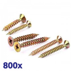 Pack de 800 vis Parker jaunes 4x50