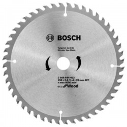 Disque bois 190mmx20mm 48T pour scie circulaire ECO BOSCH