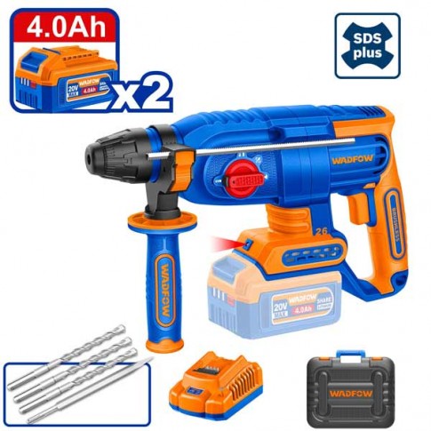 Marteau perforateur Sans-fil SDS-PLUS 2.5J 26mm 20V WADFOW