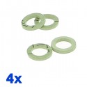 Pack de 4 joints en fibre verte haute résistance 1/2'' 15/21